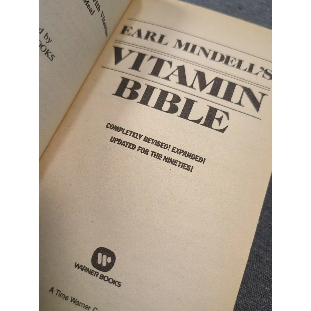 1991 Earl Mindell's Vitamin‎ Bible Vintage Warner Books Paperback